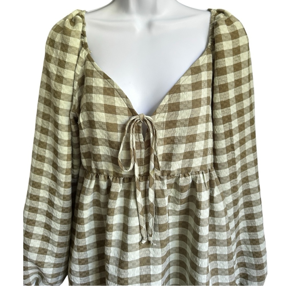 ✨3 for $18✨ Wild Fable Plaid Long Sleeve Midi Dress - Picture 2 of 7